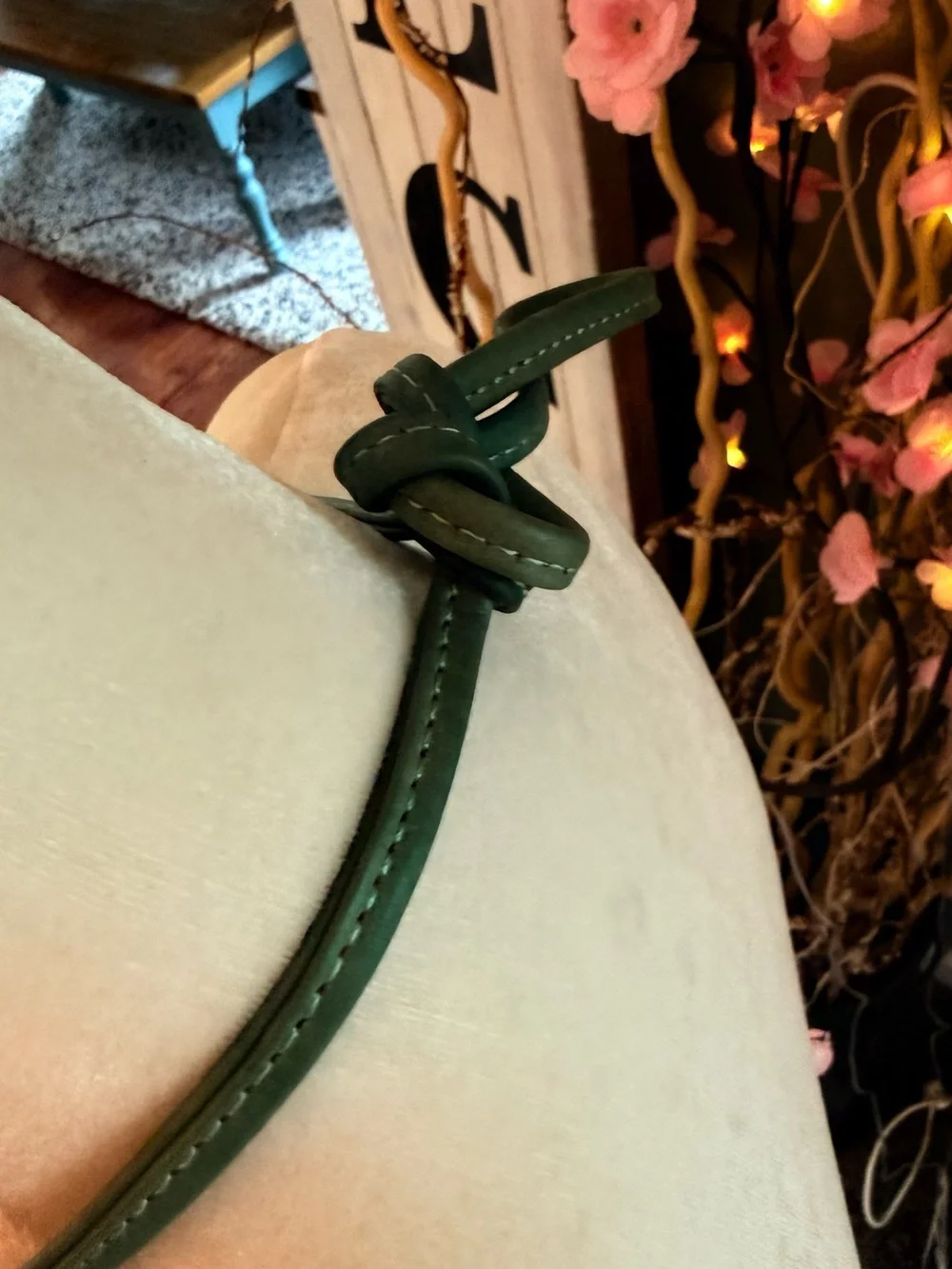 Old Trend Deep Green Leather Crossbody Saddle Bag with Flap